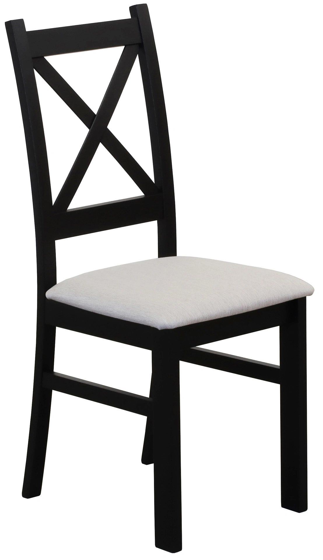 Čalouněná křížová židle do jídelny černá/béžová