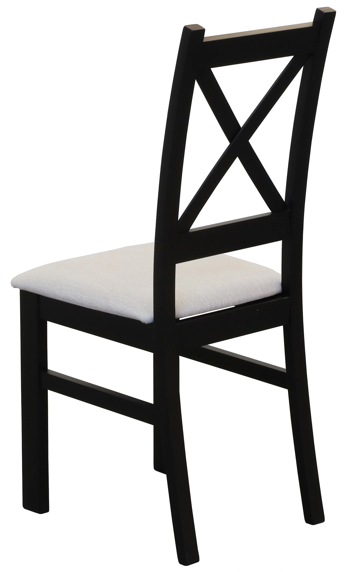 Čalouněná křížová židle do jídelny černá/béžová