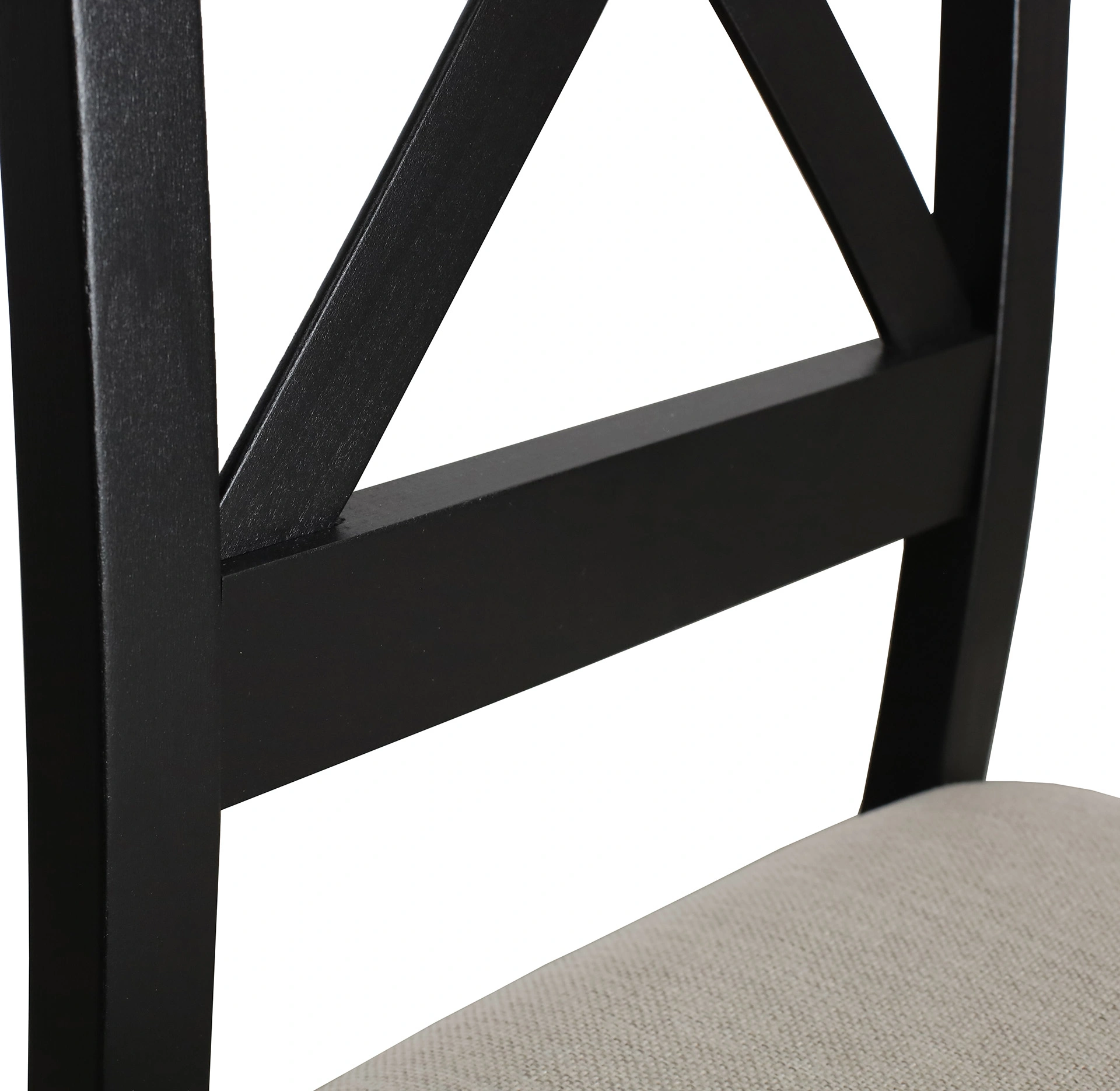 Čalouněná křížová židle do jídelny černá/béžová