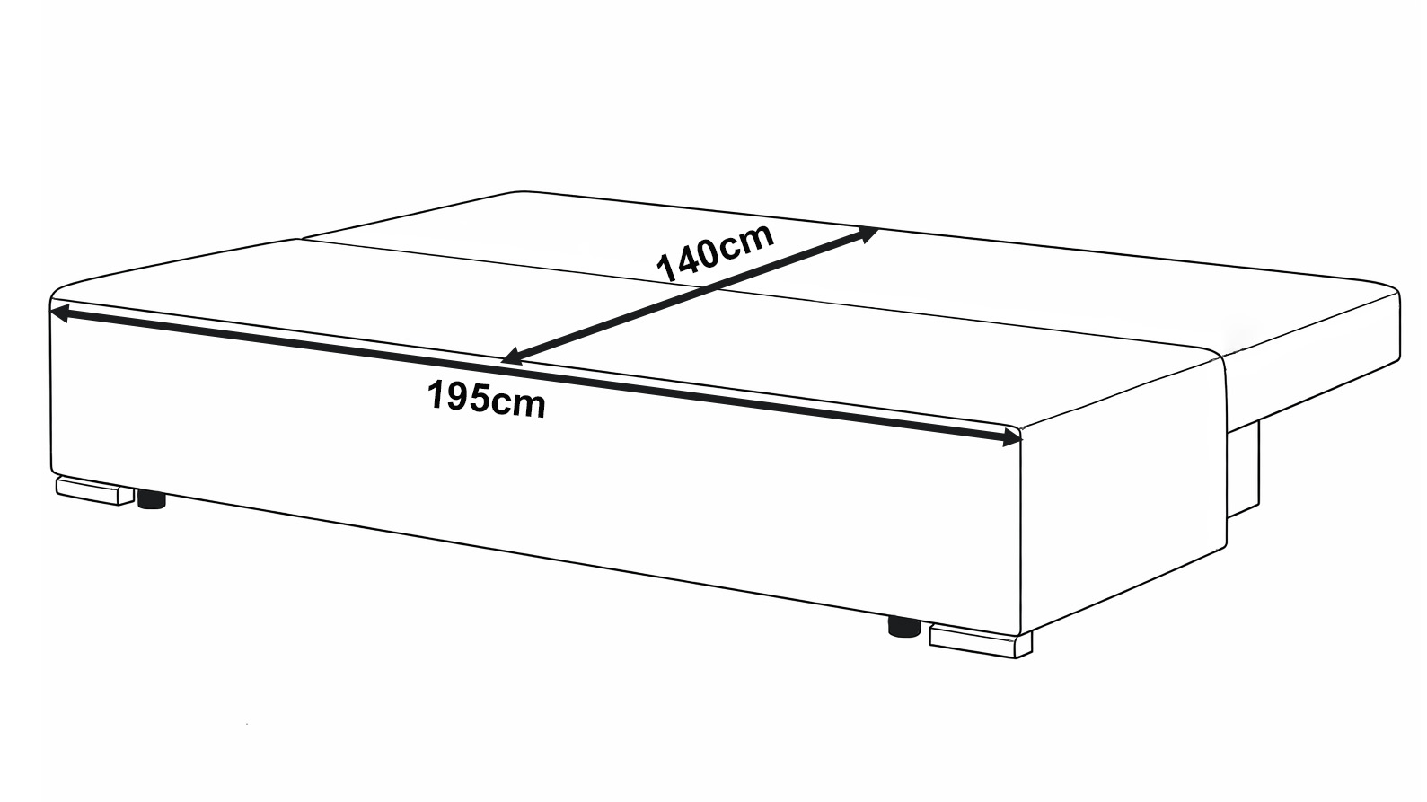 Rozkládací pohovka Lunera Prima 2 z manšestru šedá