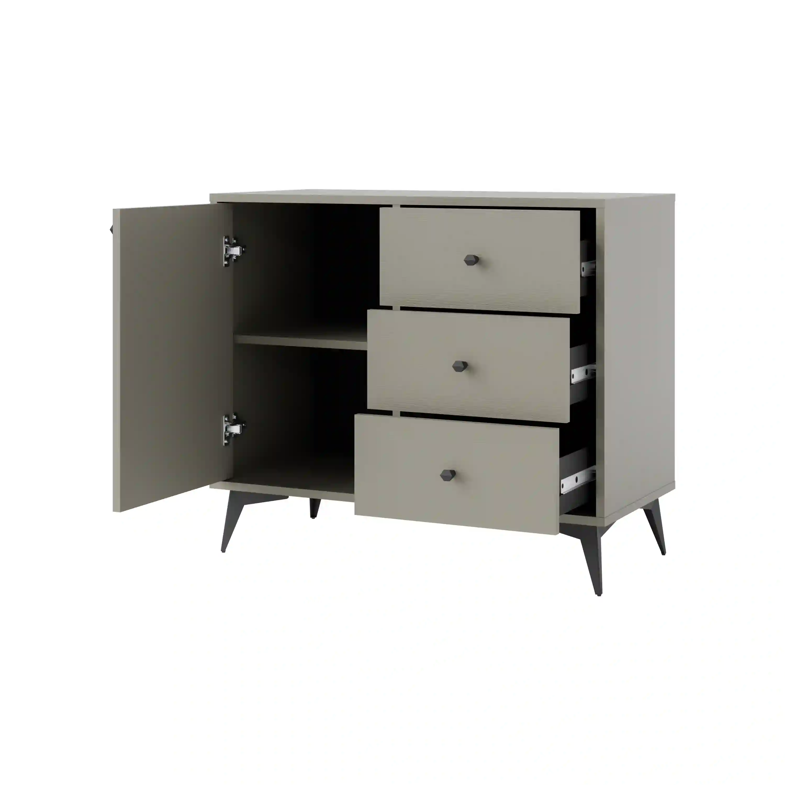 Komoda Sakai 1F3S T814 Eukalyptus Černá