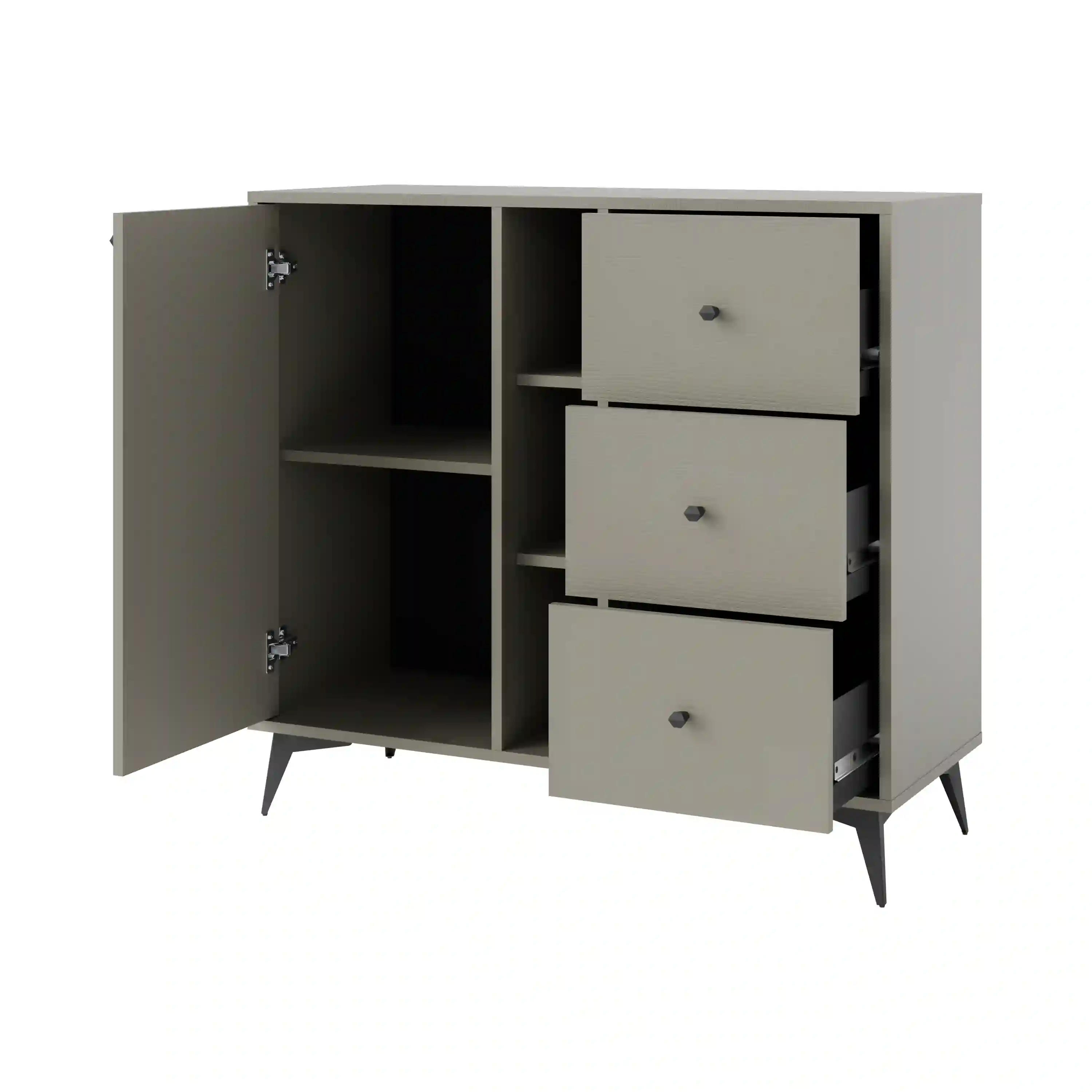 Komoda Sakai 1F3S T824 Eukalyptus Černá
