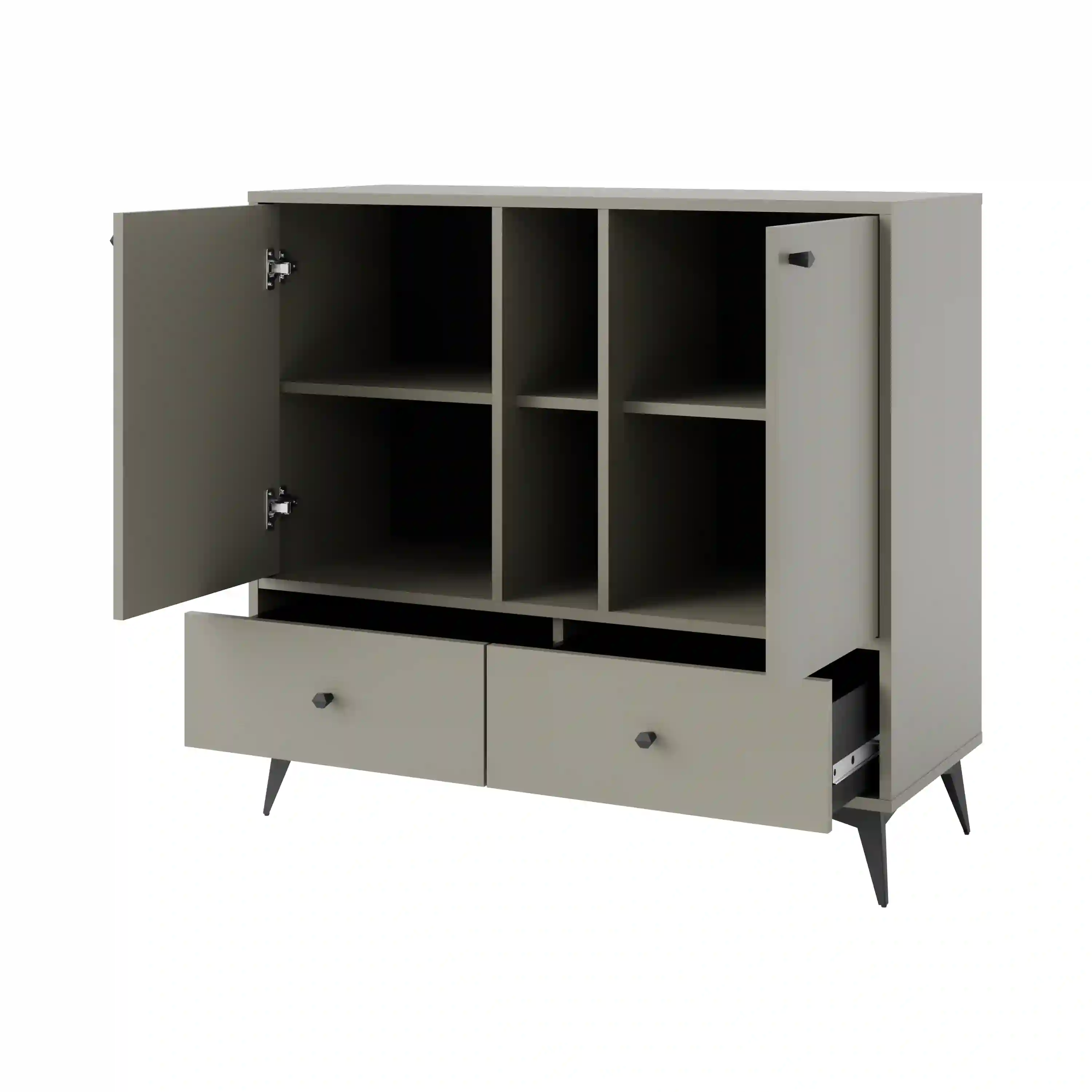 Komoda Sakai 1-2F-2S T825 Eukalyptus Černá