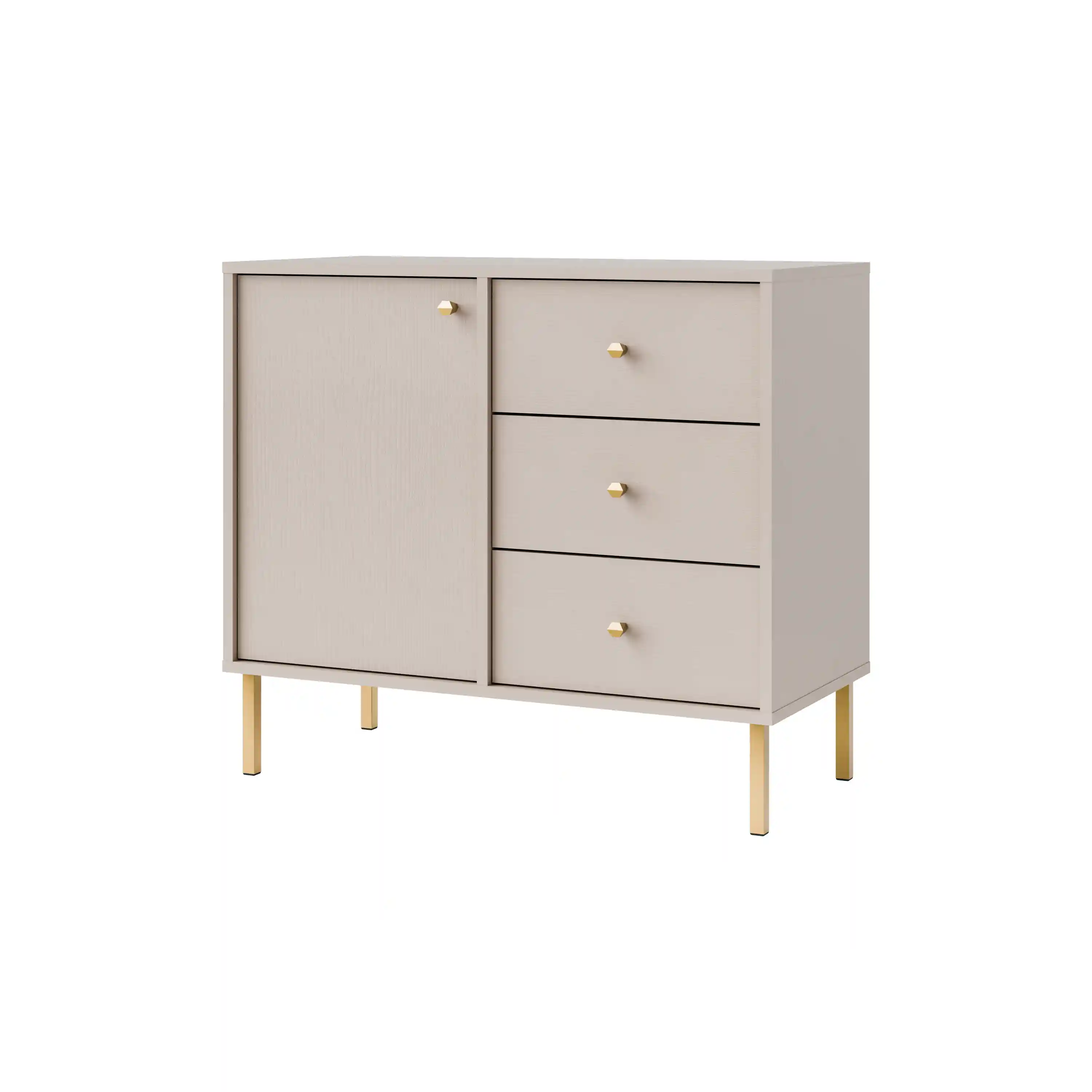 Komoda se zásuvkami Sakai 1F 3S T814 Béžová
