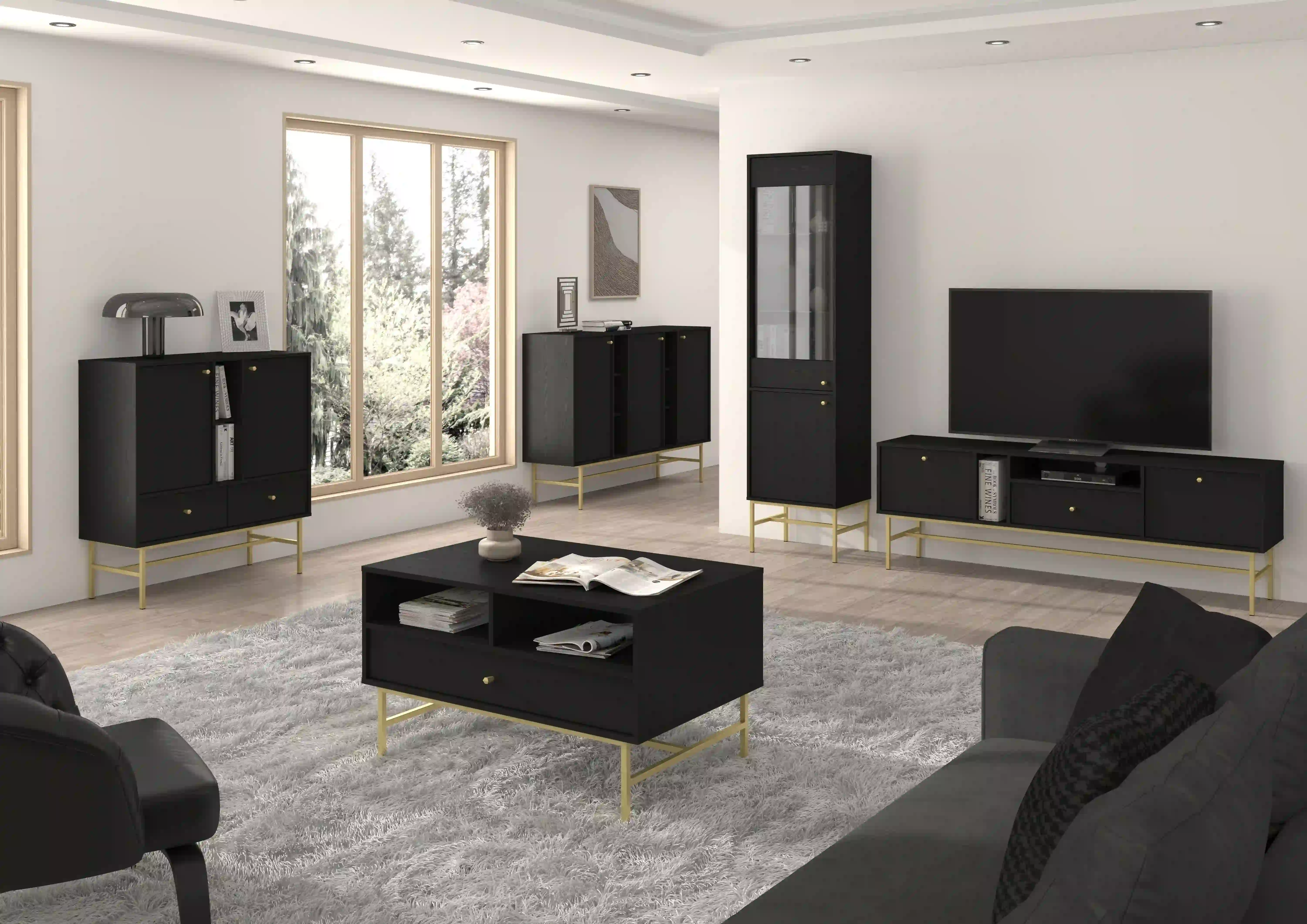 Konferenční stolek Sakai T201 Černý