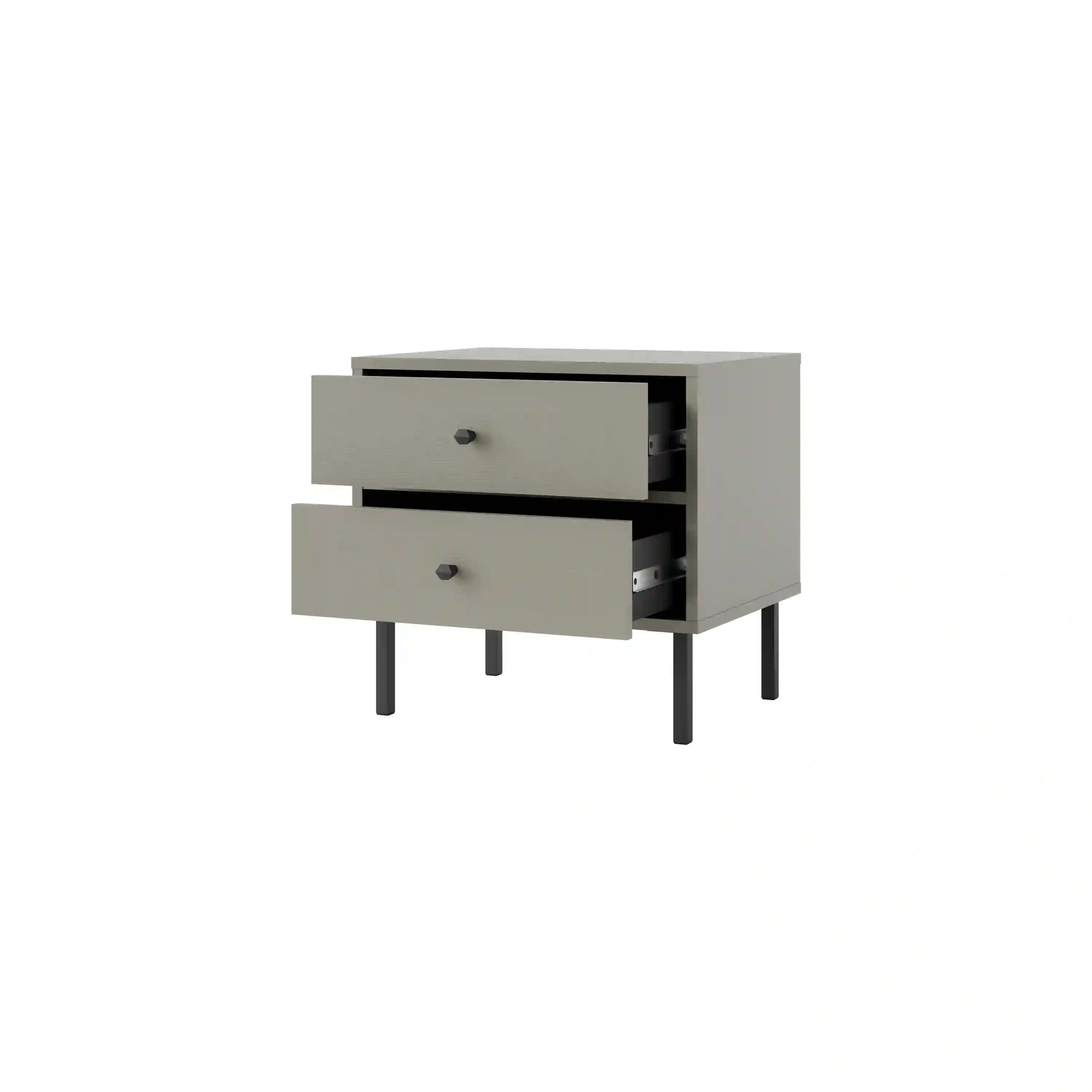 Stolik nocny z szufladami do sypialni Sakai 2S T801 Eukaliptus