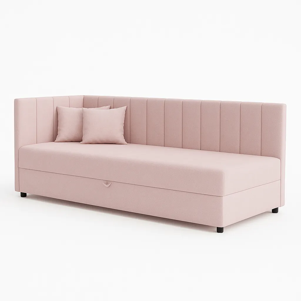 Jednolůžková postel s úložným prostorem Sofaro Plus 80x200 Růžová