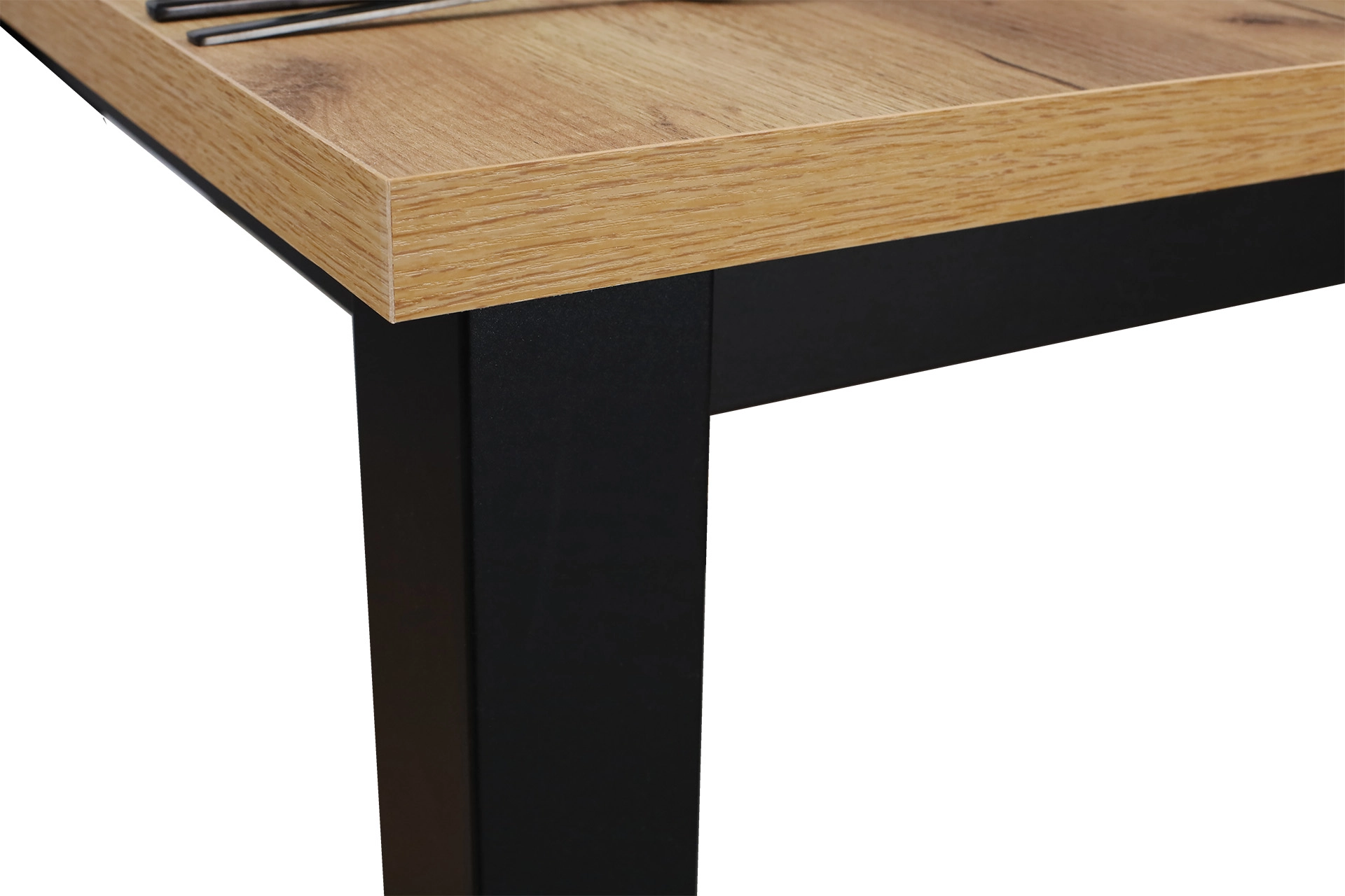 Kuchyňský a jídelní stůl LAP 120x80 černá/dub craft