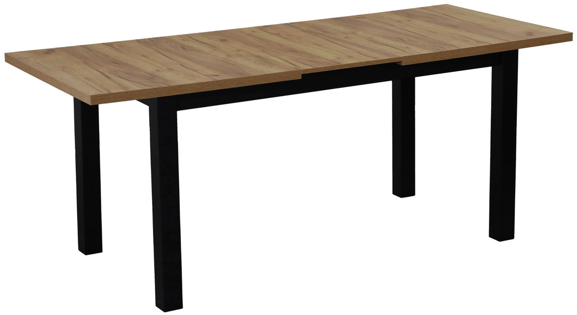 Rozkládací kuchyňský a jídelní stůl LAP 150x80 černá/dub craft