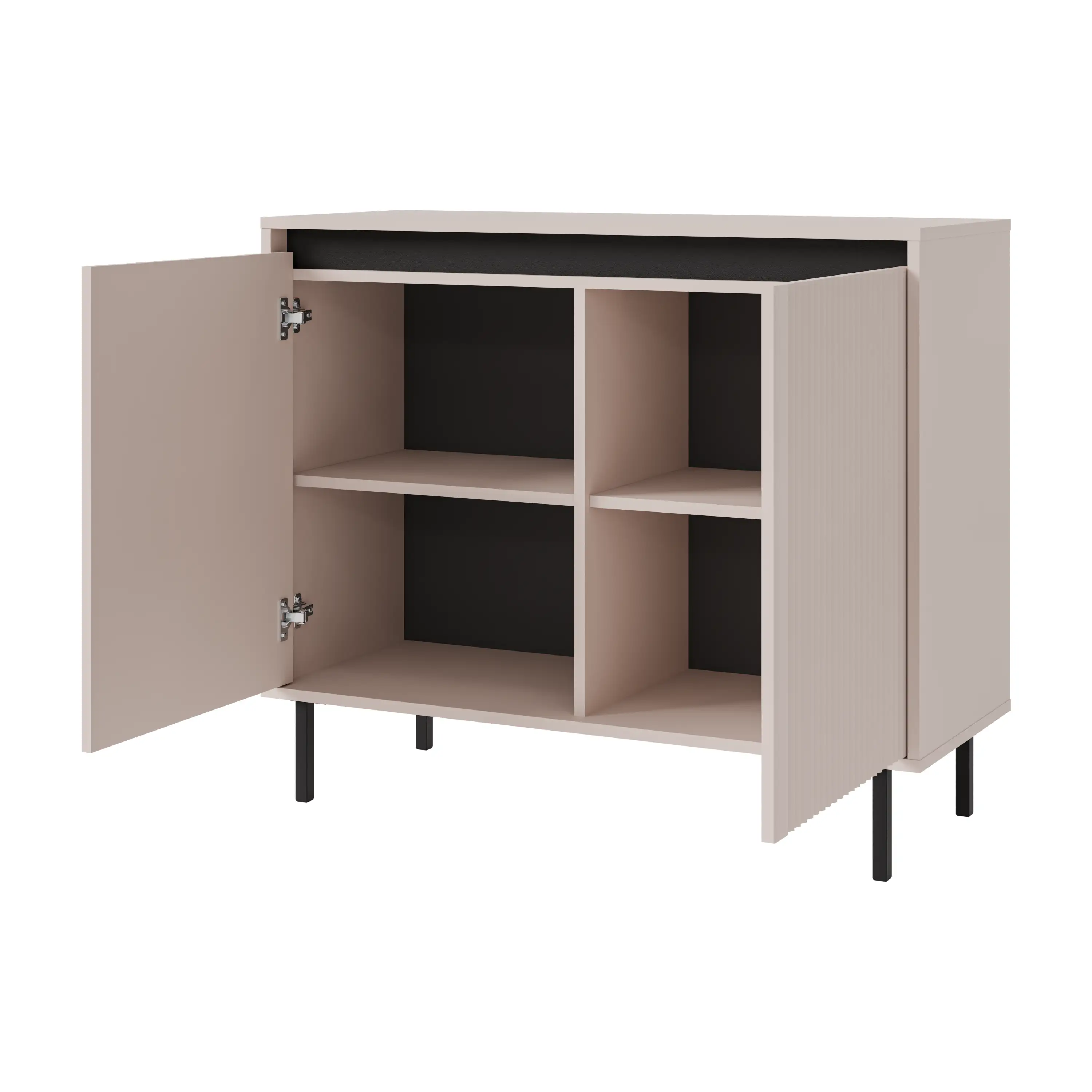 Komoda s drážkovaným čelem Yukashi 2F T812 béžová