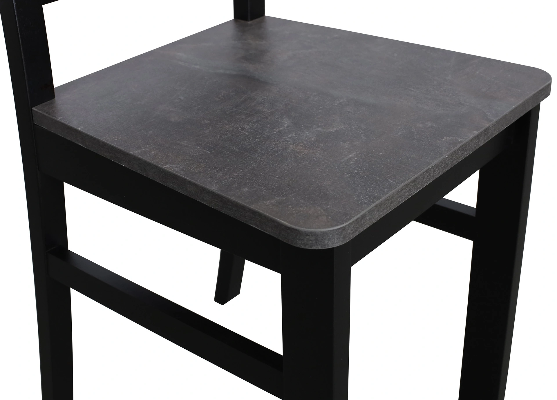 Sada 2x dřevěných židlí s křížovou konstrukcí černá/beton