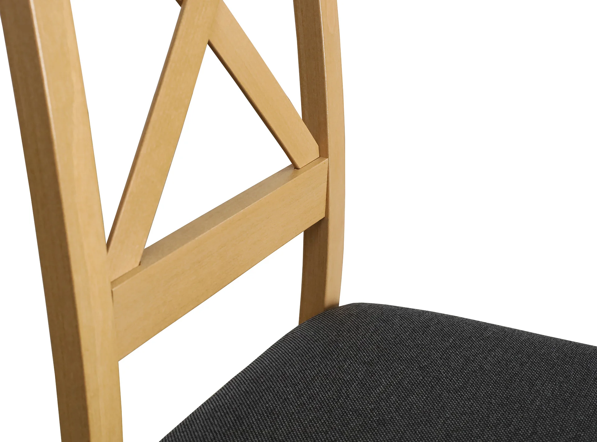 Sada 4x čalouněných židlí s křížovou opěrkou do jídelny dub artisan/grafit