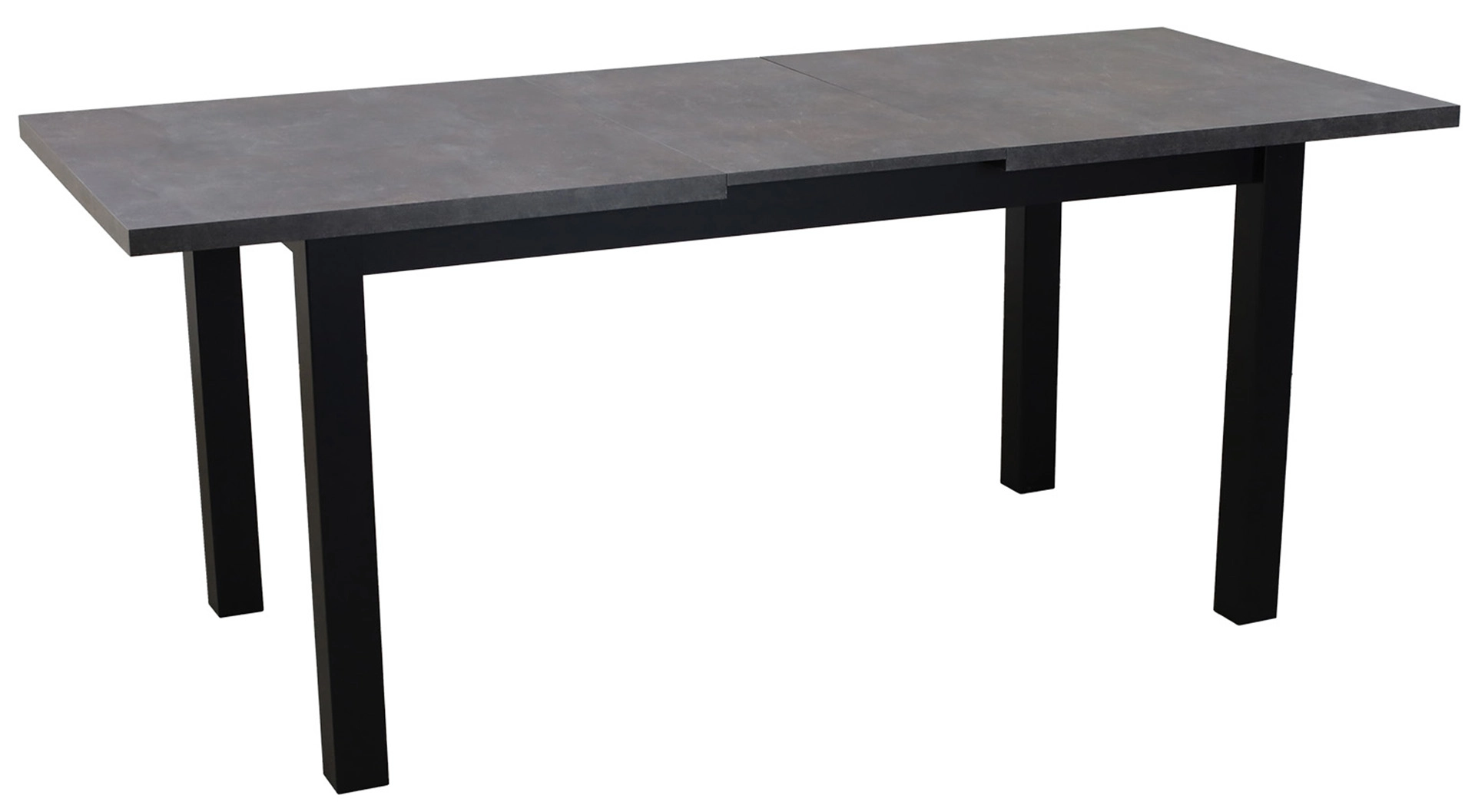 Rozkládací stůl 150/190x80 se 6 židlemi M006-6 černá/beton