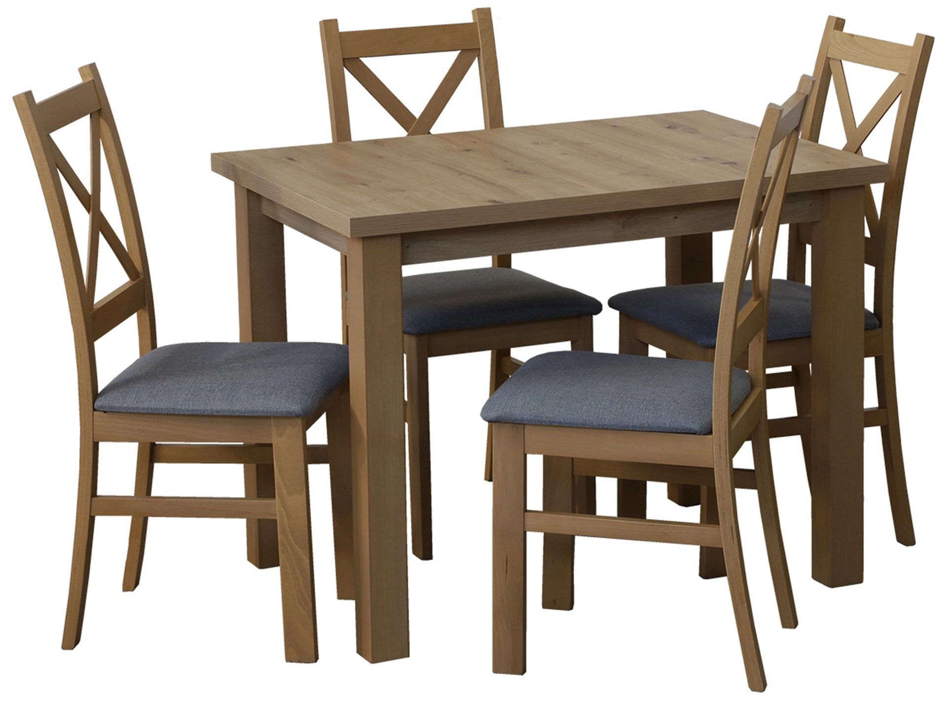 Set stolu 100x70 se 4 židlemi M007-4 dub Artisan