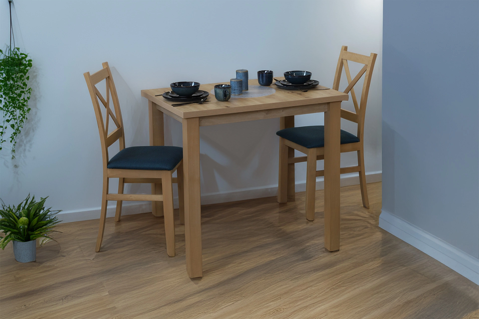 Set stolu 100x70 se 2 židlemi M013-2 dub Artisan