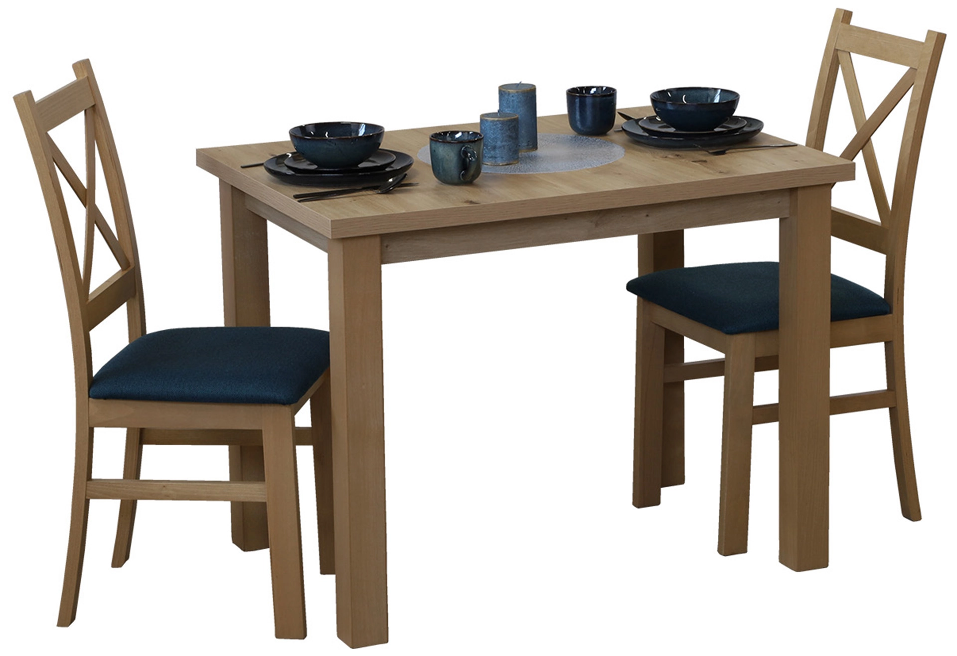 Set stolu 100x70 se 2 židlemi M013-2 dub Artisan