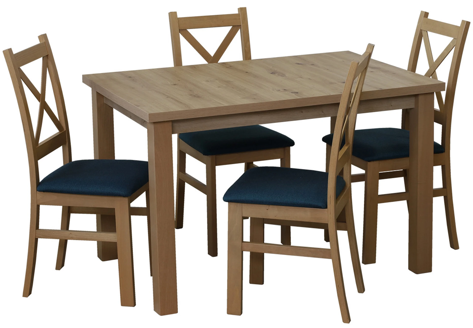 Set stolu 120x80 se 4 židlemi M014-4 dub Artisan