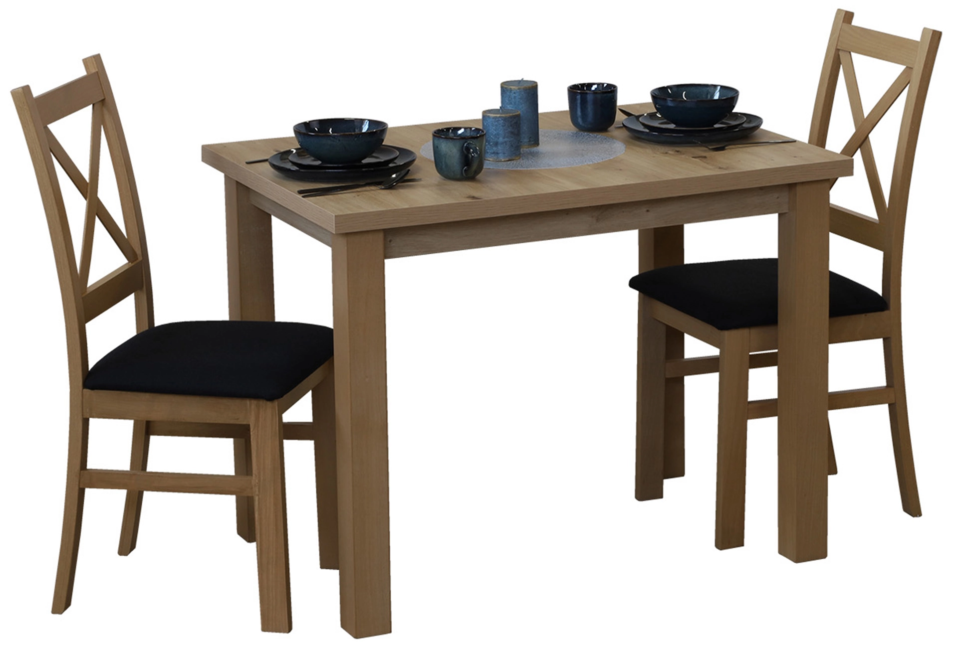 Set stolu 100x70 se 2 židlemi M016-2 dub Artisan