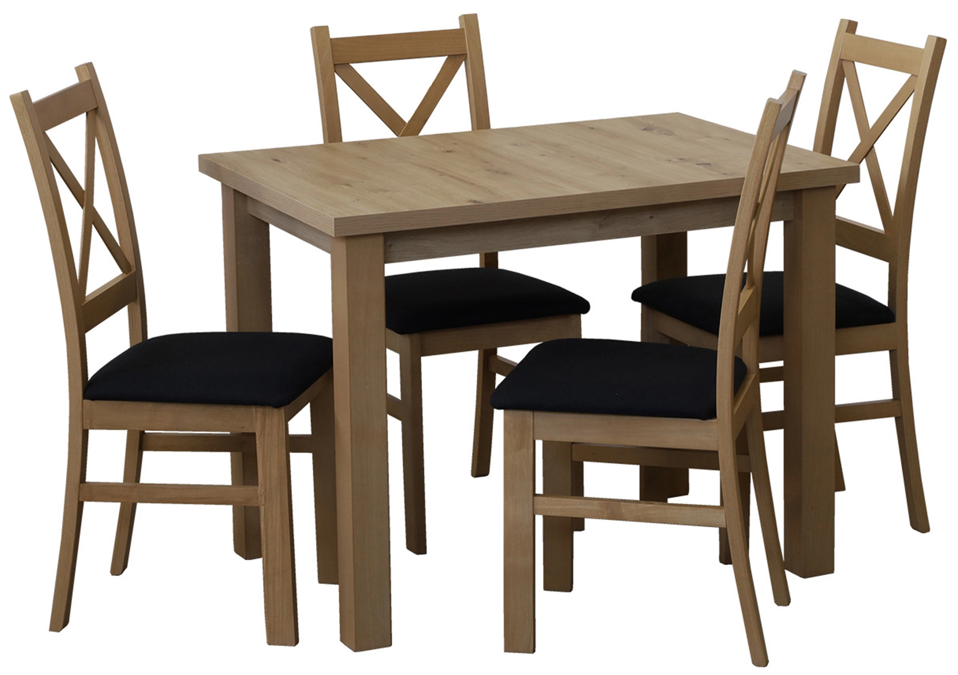 Set stolu 100x70 se 4 židlemi M016-4 dub Artisan