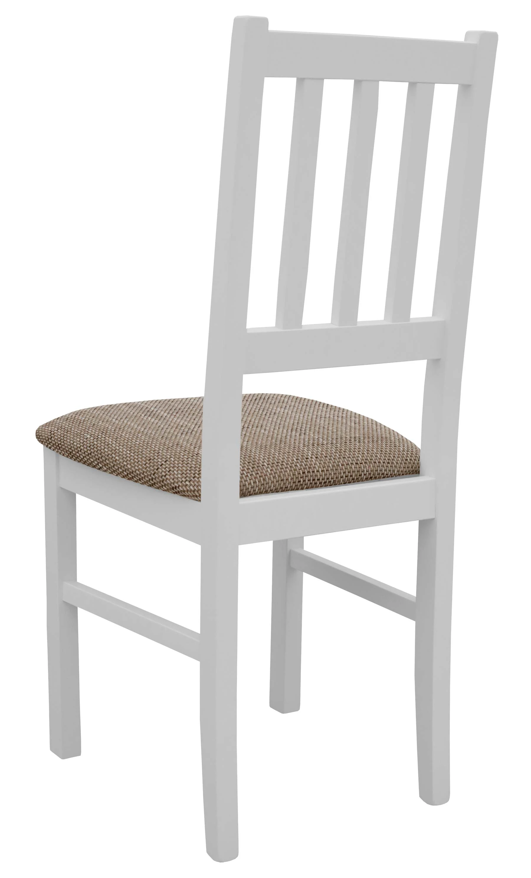 Sada 6x dřevěná židle BOS04 Bílá/Béžová