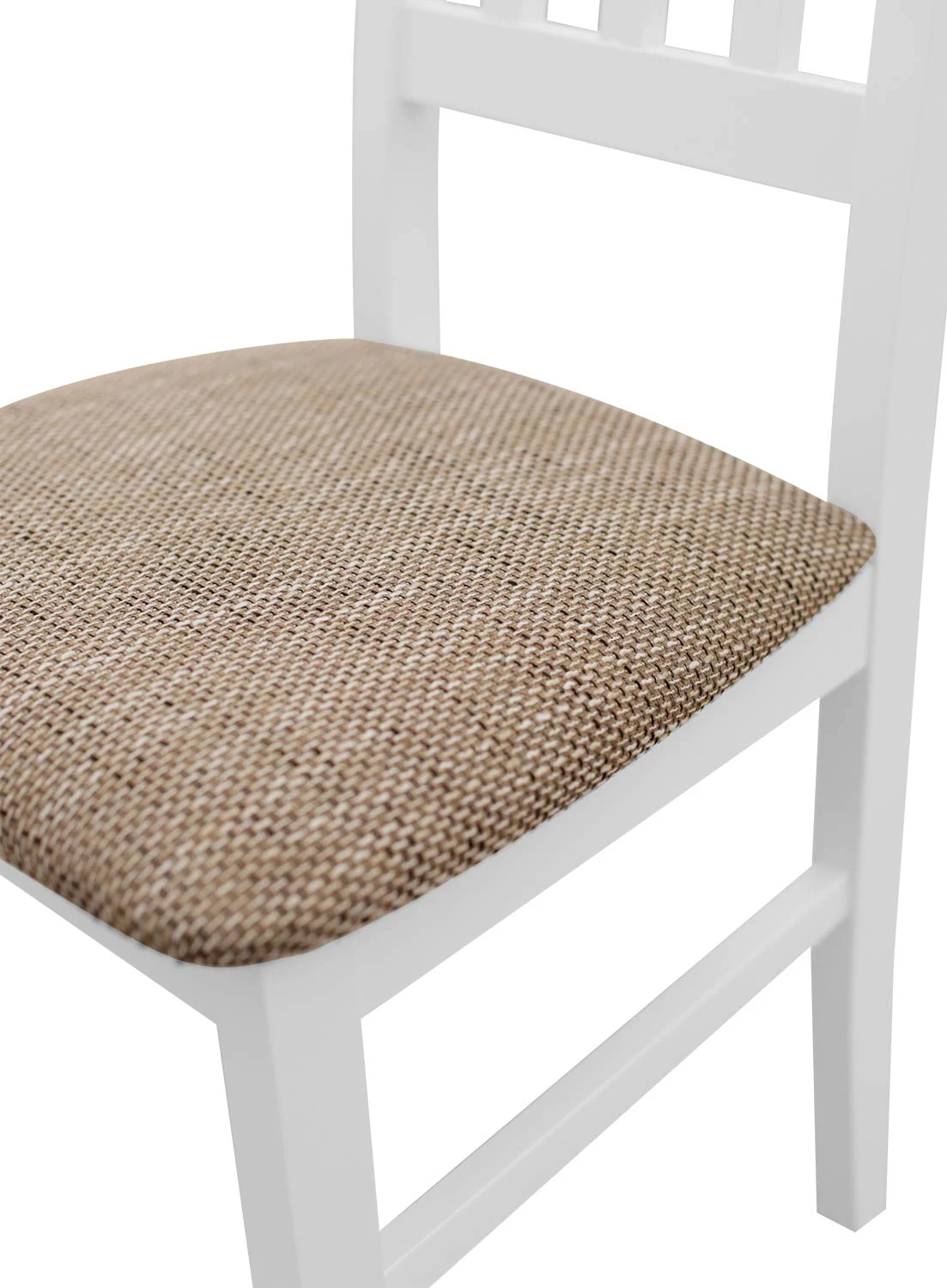 Sada 6x dřevěná židle BOS04 Bílá/Béžová