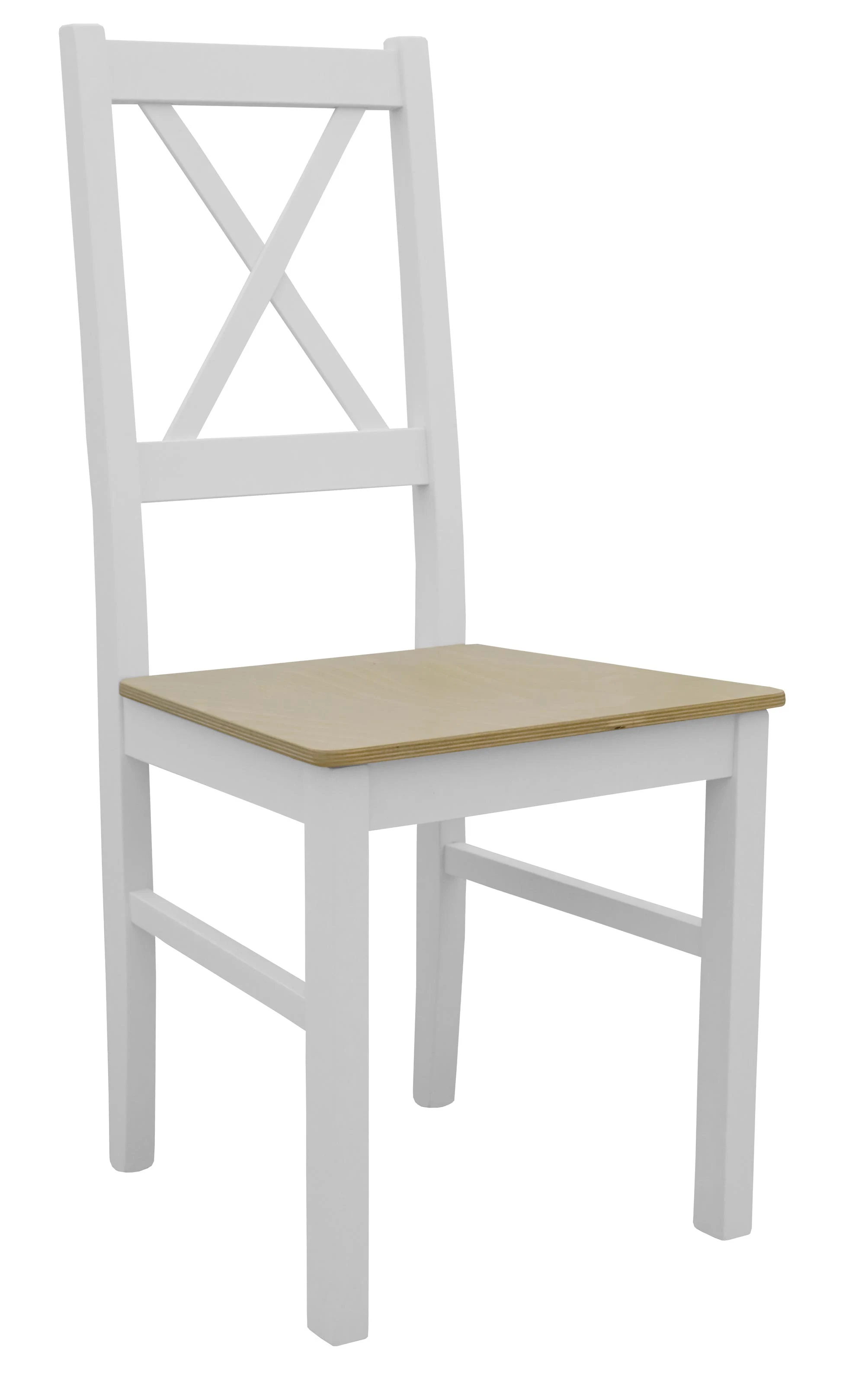 Sada 6x dřevěná židle NIL10D Bílá/Dub Grandson