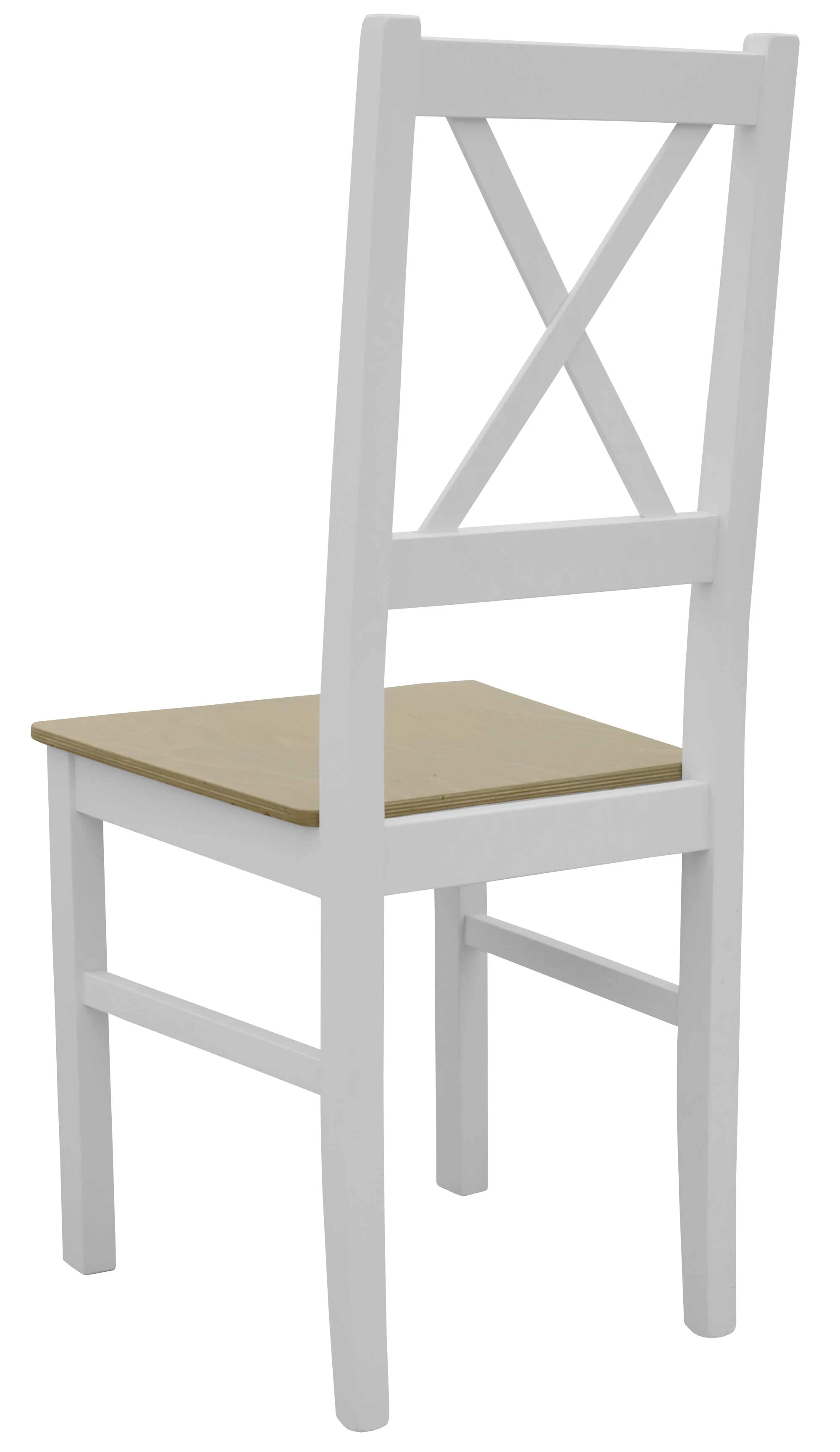 Sada 6x dřevěná židle NIL10D Bílá/Dub Grandson