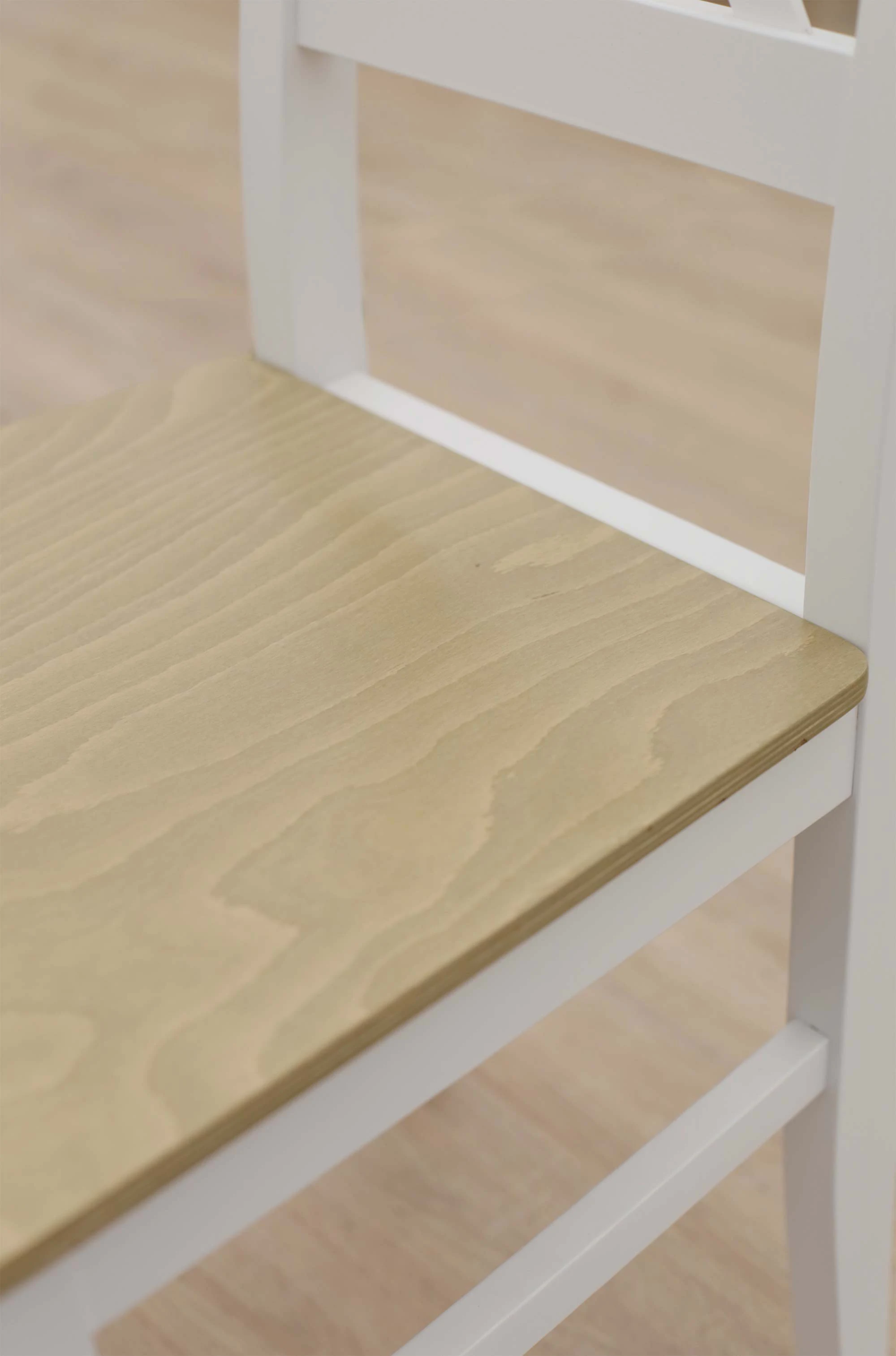 Sada 6x dřevěná židle NIL10D Bílá/Dub Grandson