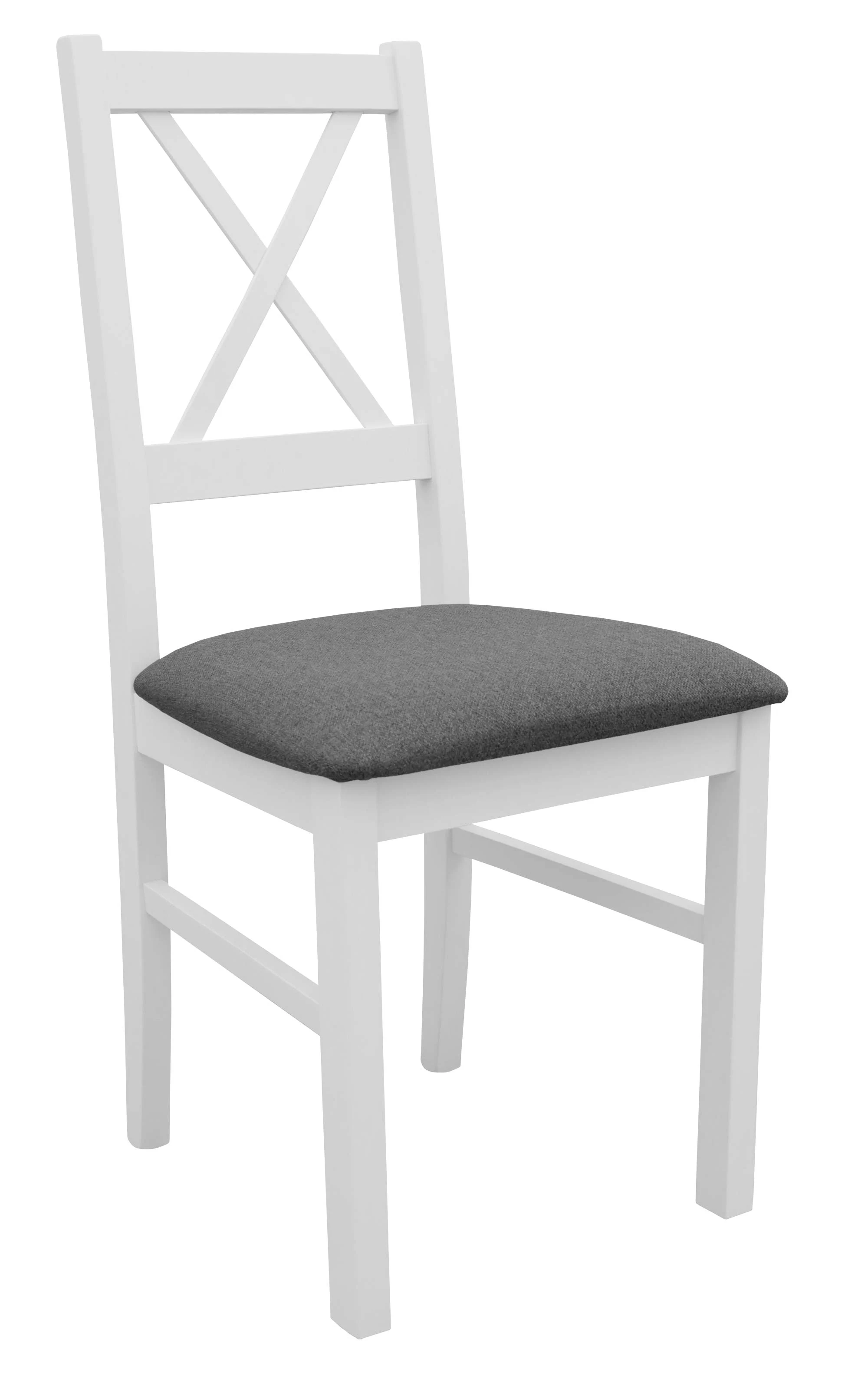 Sada 6x dřevěná židle NIL10 Bílá/Grafitová