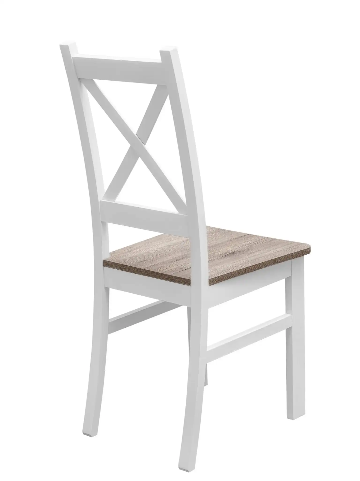 Sada 4x dřevěná židle KRT Bílá/San Remo