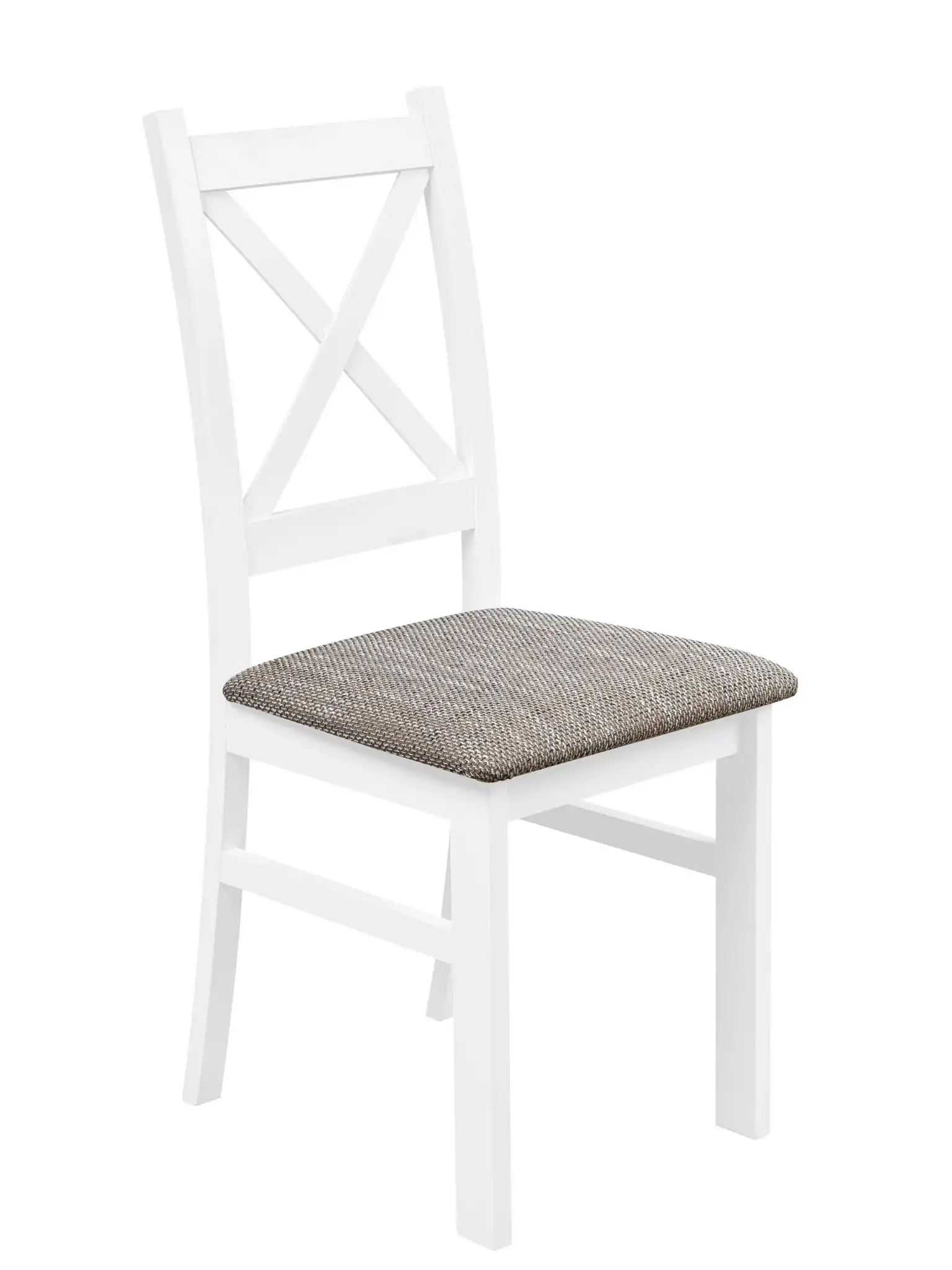 Sada 6x dřevěná židle KRZ Bílá/Světle Hnědá